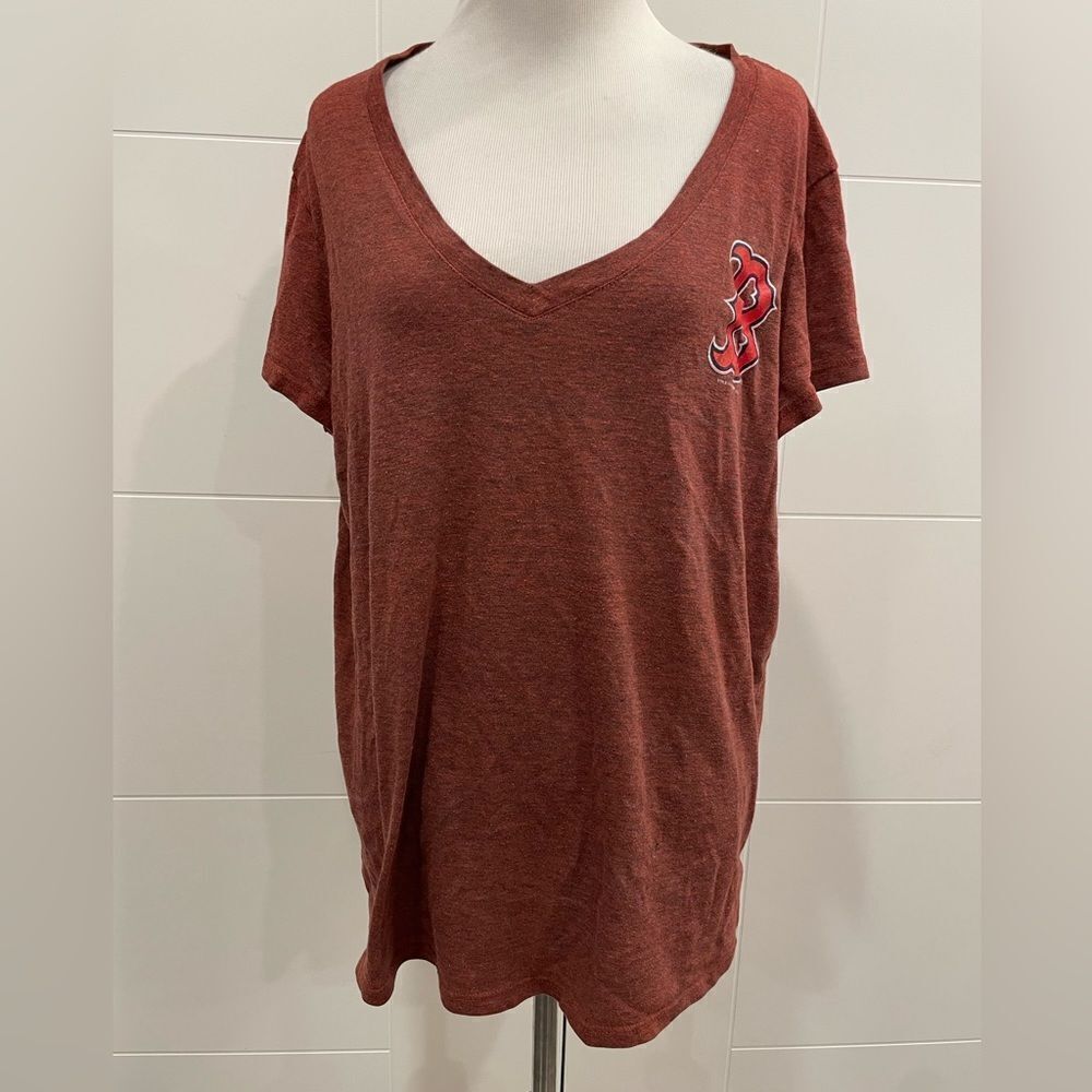 Boston Red Sox v neck tee shirt